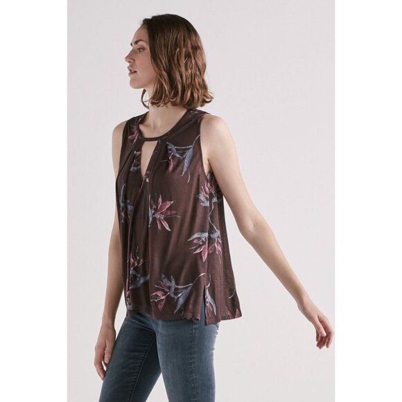 Lucky Brand Floral Choker Top Size M - Picture 3 of 12